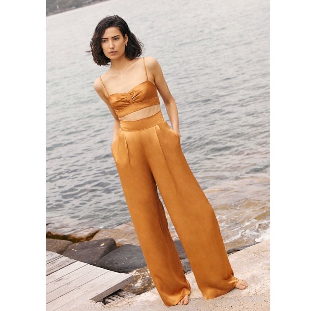 ALMA TUXEDO TROUSER - TURMERIC